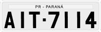 License plate of Brazil, Private owners (1990)