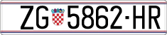 License plate of Croatia, Regular plates