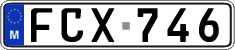 License plate of Malta, Regular plates (ABC 123)