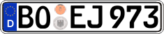 German license plate, Regular plates
