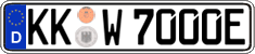 German license plate, Electric vehicles