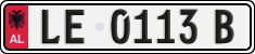 License plate of Albania, Cars (1993)