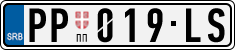 License plate of Serbia, Cars