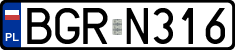 License plates of Poland, Regular car plates