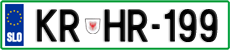 License plate of Slovenia, Cars