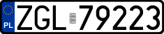 License plates of Poland, Regular car plates