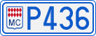 License plate of Monaco, Cars