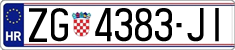License plate of Croatia, Regular plates