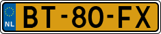 License plate of the Netherlands, Commercial Vehicles (1951-1994 system)