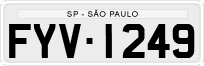 License plate of Brazil, Private owners (1990)