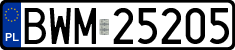 License plates of Poland, Regular car plates