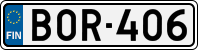 License plate of Finland, Cars