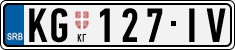 License plate of Serbia, Cars
