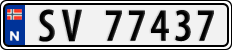 License plate of Norway, Cars