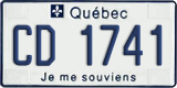 Quebec, Diplomatic (CC/CD 1234)