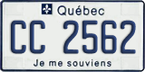 Quebec, Diplomatic (CC/CD 1234)