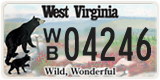 West Virginia, Specialty plates (X/X 12345)