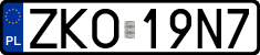 License plates of Poland, Regular car plates
