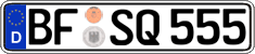 German license plate, Regular plates