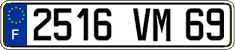 French license plate, FNI