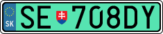 License plate of Slovakia, Electric vehicles