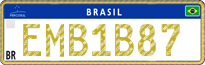 License plate of Brazil, Diplomatic (Mercosul)