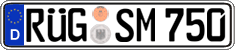 German license plate, Regular plates