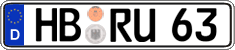 German license plate, Regular plates