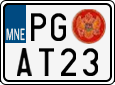 License plate of Montenegro, Mopeds