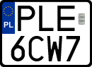 License plates of Poland, Special vehicles and motorcycles