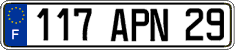 French license plate, FNI