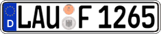 German license plate, Regular plates