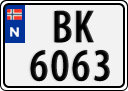 License plate of Norway, Trailers, motorcycles, special vehicles