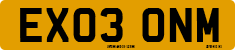 License plate of the United Kingdom, 2001 year system