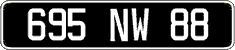 French license plate, FNI