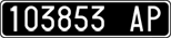 License plate of Italy, Cars (1927 year series)