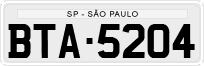 License plate of Brazil, Private owners (1990)