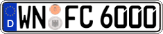 German license plate, Regular plates