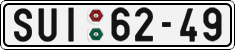 License plate of the Czech Republic, Cars (1960)
