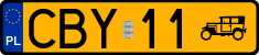 License plates of Poland, Oldtimers