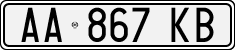 License plate of Italy, Cars (1994 year series)