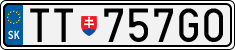 License plate of Slovakia, Cars