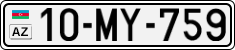 License plate of Azerbaijan, Cars