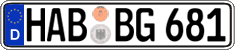 German license plate, Regular plates
