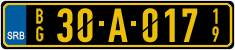 License plate of Serbia, Diplomatic