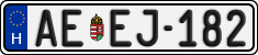 license plates of Hungary, Regular plates (2022)