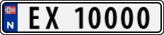 License plate of Norway, Cars