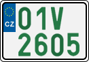 License plate of the Czech Republic, Oldtimers (2001)