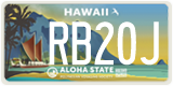 Hawaii, Specialty plates (AB12C)