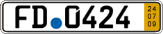 German license plate, Short-term transit plates
